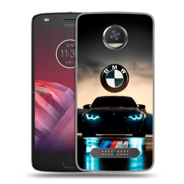 Силиконовый чехол на Motorola Moto Z2 Play с принтом БМВ BMW Силиконовый чехол на Motorola Moto Z2 Play с принтом БМВ BMW