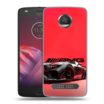 Силиконовый чехол на Motorola Moto Z2 Play с принтом Мерседес Mercedes AMG Силиконовый чехол на Motorola Moto Z2 Play с принтом Мерседес Mercedes AMG