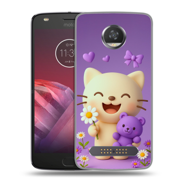 Силиконовый чехол на Motorola Moto Z2 Play с принтом для девочек