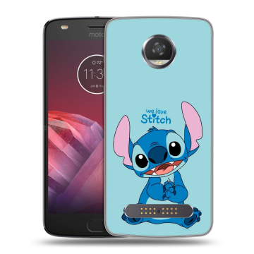 Силиконовый чехол на Motorola Moto Z2 Play с принтом Лило и Стич