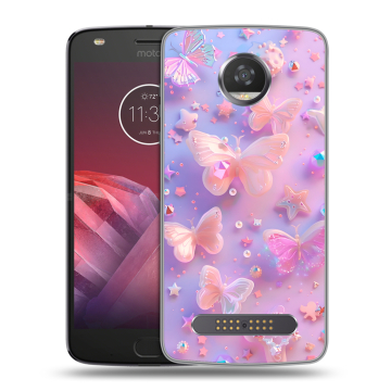 Силиконовый чехол на Motorola Moto Z2 Play с принтом Бабочки