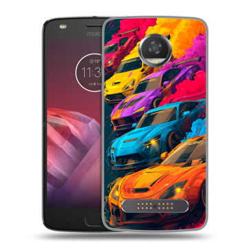 Силиконовый чехол на Motorola Moto Z2 Play с принтом Тачки Силиконовый чехол на Motorola Moto Z2 Play с принтом Тачки