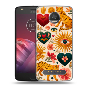 Силиконовый чехол на Motorola Moto Z2 Play с принтом Модный принт Силиконовый чехол на Motorola Moto Z2 Play с принтом Модный принт