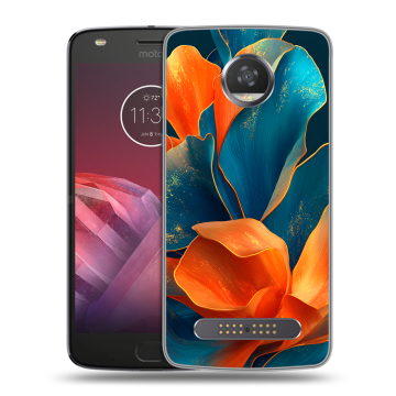 Силиконовый чехол на Motorola Moto Z2 Play с принтом Цветы Силиконовый чехол на Motorola Moto Z2 Play с принтом Цветы