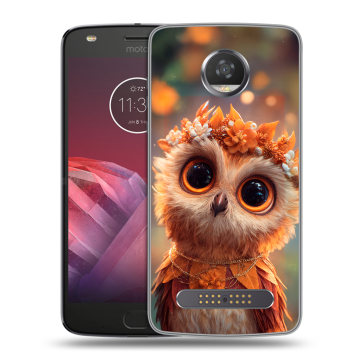 Силиконовый чехол на Motorola Moto Z2 Play с принтом Милая сова Силиконовый чехол на Motorola Moto Z2 Play с принтом Милая сова