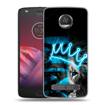 Силиконовый чехол на Motorola Moto Z2 Play с принтом Король лев Силиконовый чехол на Motorola Moto Z2 Play с принтом Король лев