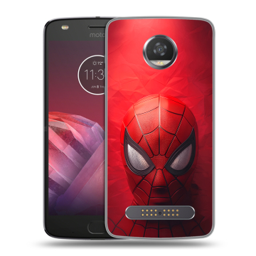 Силиконовый чехол на Motorola Moto Z2 Play с принтом Spiderman Человек паук