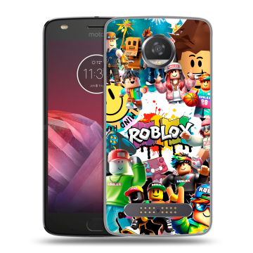 Силиконовый чехол на Motorola Moto Z2 Play с принтом Roblox Роблокс Силиконовый чехол на Motorola Moto Z2 Play с принтом Roblox Роблокс