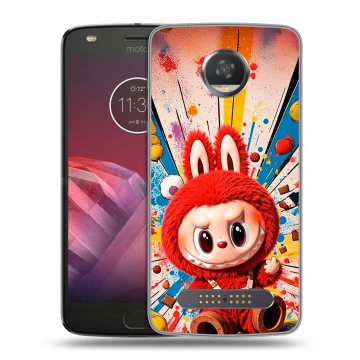 Силиконовый чехол на Motorola Moto Z2 Play с принтом Labubu Лабубу