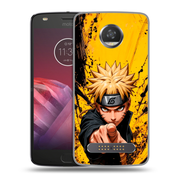 Силиконовый чехол на Motorola Moto Z2 Play с принтом Naruto Наруто