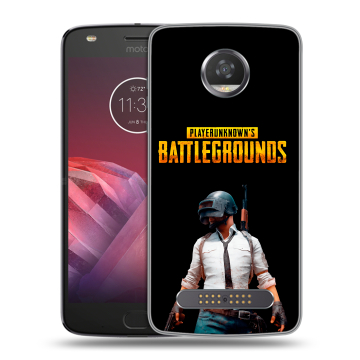Силиконовый чехол на Motorola Moto Z2 Play с принтом PUGB ПАГБ