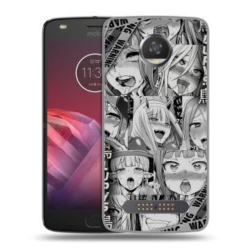 Силиконовый чехол на Motorola Moto Z2 Play с принтом Ahegao Ахегао Аниме Силиконовый чехол на Motorola Moto Z2 Play с принтом Ahegao Ахегао Аниме