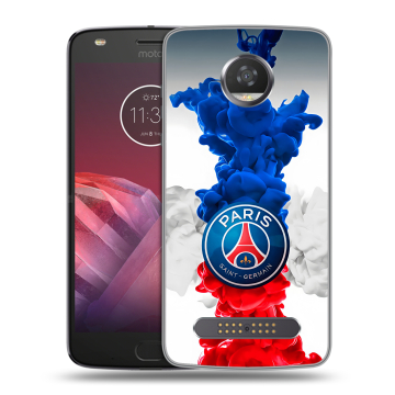 Силиконовый чехол на Motorola Moto Z2 Play с принтом PSG ПСЖ Силиконовый чехол на Motorola Moto Z2 Play с принтом PSG ПСЖ