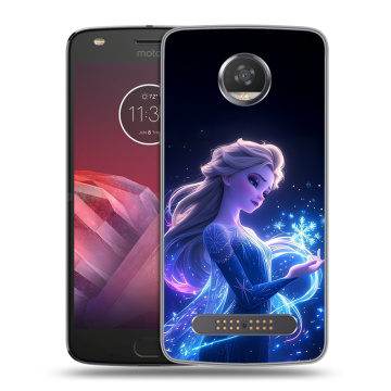 Силиконовый чехол на Motorola Moto Z2 Play с принтом Холодное сердце Frozen