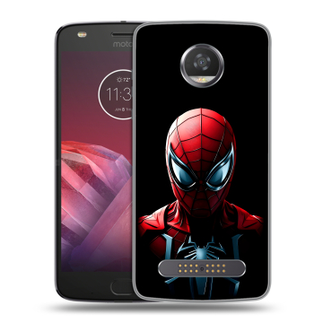 Силиконовый чехол на Motorola Moto Z2 Play с принтом Spiderman Человек паук