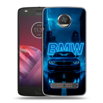 Силиконовый чехол на Motorola Moto Z2 Play с принтом BMW БМВ
