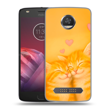 Силиконовый чехол на Motorola Moto Z2 Play с принтом Милые котята
