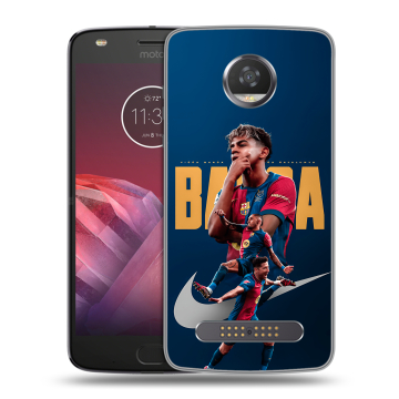 Силиконовый чехол на Motorola Moto Z2 Play с принтом Барселона Barca Yamal 