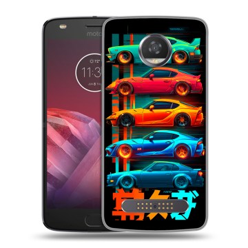 Силиконовый чехол на Motorola Moto Z2 Play с принтом машины тачки Силиконовый чехол на Motorola Moto Z2 Play с принтом машины тачки
