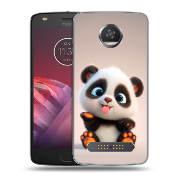 Силиконовый чехол на Motorola Moto Z2 Play с принтом милая панда