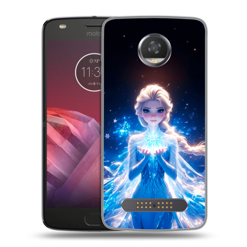 Силиконовый чехол на Motorola Moto Z2 Play с принтом Холодное сердце Frozen