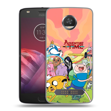 Силиконовый чехол на Motorola Moto Z2 Play с принтом Adventure time Время приключений Силиконовый чехол на Motorola Moto Z2 Play с принтом Adventure time Время приключений