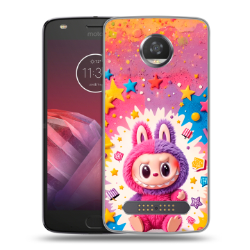 Силиконовый чехол на Motorola Moto Z2 Play с принтом Labubu Лабубу