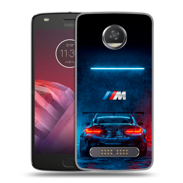 Силиконовый чехол на Motorola Moto Z2 Play с принтом BMW БМВ