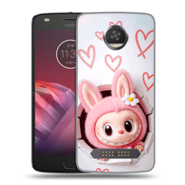 Силиконовый чехол на Motorola Moto Z2 Play с принтом Labubu Лабубу