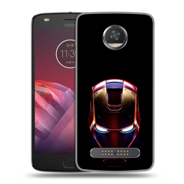 Силиконовый чехол на Motorola Moto Z2 Play с принтом IronMan Железный человек