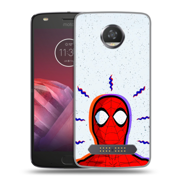 Силиконовый чехол на Motorola Moto Z2 Play с принтом Spiderman Человек паук Силиконовый чехол на Motorola Moto Z2 Play с принтом Spiderman Человек паук