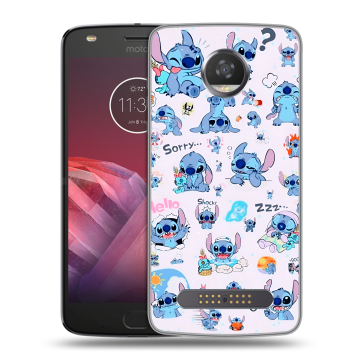 Силиконовый чехол на Motorola Moto Z2 Play с принтом Лило и Стич