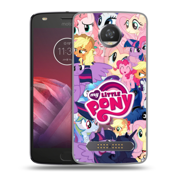 Силиконовый чехол на Motorola Moto Z2 Play с принтом My little pony Дружба чудо Силиконовый чехол на Motorola Moto Z2 Play с принтом My little pony Дружба чудо