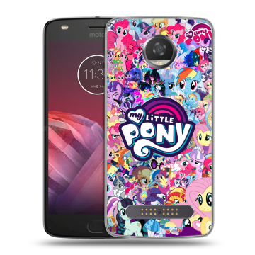 Силиконовый чехол на Motorola Moto Z2 Play с принтом My little pony Дружба чудо
