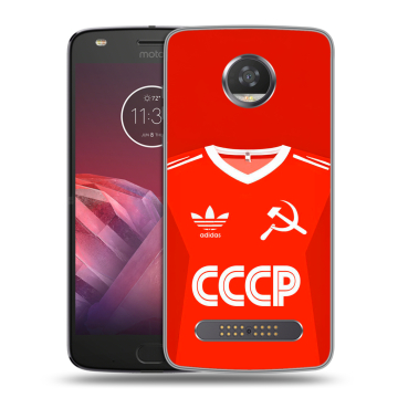 Силиконовый чехол на Motorola Moto Z2 Play с принтом Флаг Герб СССР Силиконовый чехол на Motorola Moto Z2 Play с принтом Флаг Герб СССР