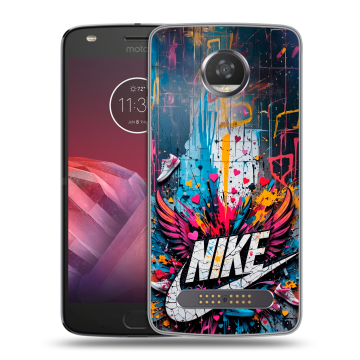 Силиконовый чехол на Motorola Moto Z2 Play с принтом Nike Найк