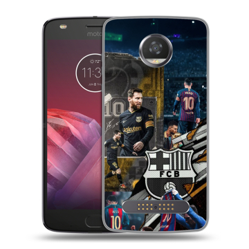 Силиконовый чехол на Motorola Moto Z2 Play с принтом Messi Barcelona