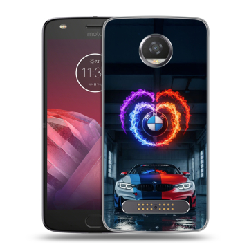 Силиконовый чехол на Motorola Moto Z2 Play с принтом BMW БМВ