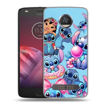 Силиконовый чехол на Motorola Moto Z2 Play с принтом Лило и Стич