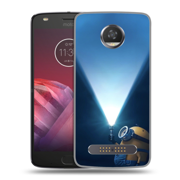 Силиконовый чехол на Motorola Moto Z2 Play с принтом Миньоны
