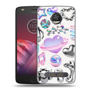 Силиконовый чехол на Motorola Moto Z2 Play с принтом Y2K