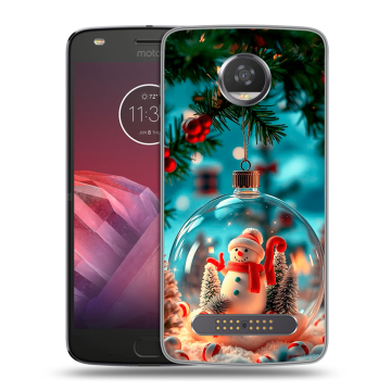 Силиконовый чехол на Motorola Moto Z2 Play с принтом Новый год Силиконовый чехол на Motorola Moto Z2 Play с принтом Новый год