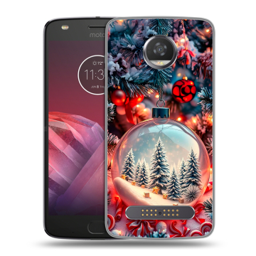Силиконовый чехол на Motorola Moto Z2 Play с принтом Новый год Силиконовый чехол на Motorola Moto Z2 Play с принтом Новый год