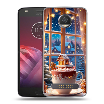 Силиконовый чехол на Motorola Moto Z2 Play с принтом Новый год Силиконовый чехол на Motorola Moto Z2 Play с принтом Новый год