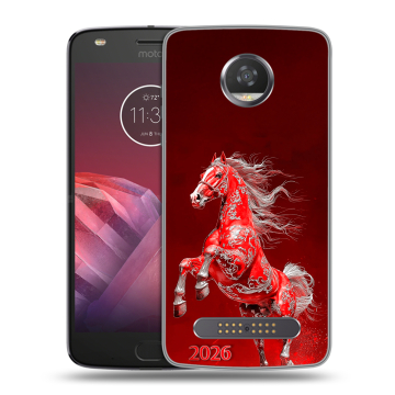 Силиконовый чехол на Motorola Moto Z2 Play с принтом Новый год Силиконовый чехол на Motorola Moto Z2 Play с принтом Новый год