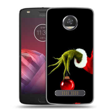 Силиконовый чехол на Motorola Moto Z2 Play с принтом Новый год Гринч Силиконовый чехол на Motorola Moto Z2 Play с принтом Новый год Гринч