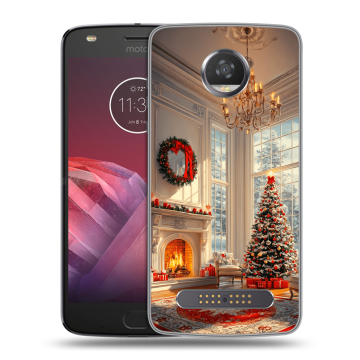 Силиконовый чехол на Motorola Moto Z2 Play с принтом Новый год Силиконовый чехол на Motorola Moto Z2 Play с принтом Новый год