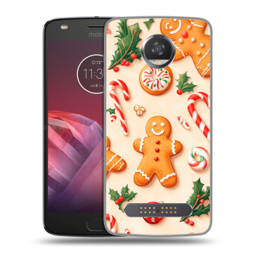 Силиконовый чехол на Motorola Moto Z2 Play с принтом Новый год Силиконовый чехол на Motorola Moto Z2 Play с принтом Новый год