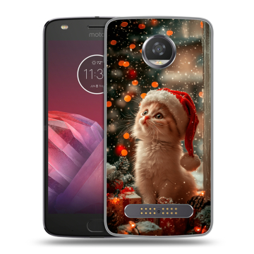 Силиконовый чехол на Motorola Moto Z2 Play с принтом Новый год Силиконовый чехол на Motorola Moto Z2 Play с принтом Новый год
