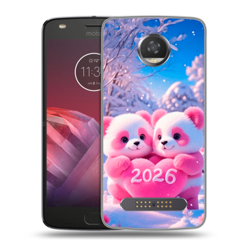 Силиконовый чехол на Motorola Moto Z2 Play с принтом Новый год Силиконовый чехол на Motorola Moto Z2 Play с принтом Новый год